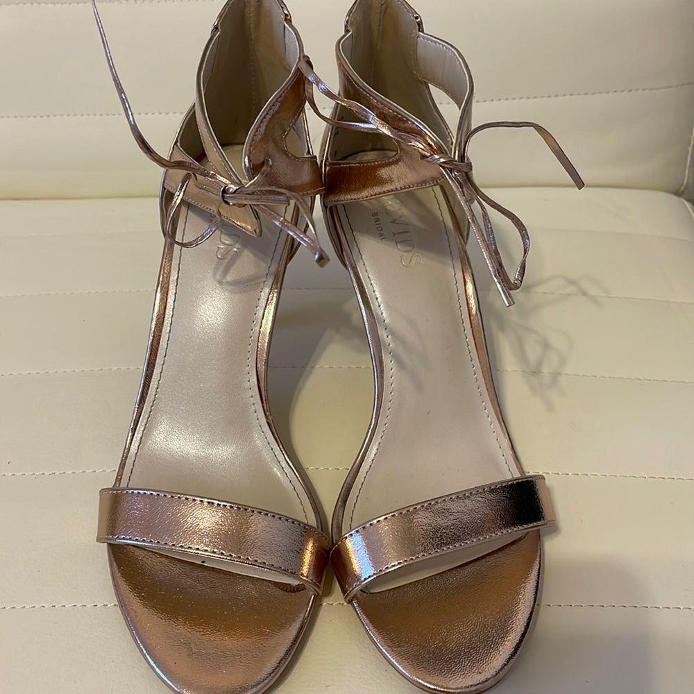 David’s Bridal Rose Gold Heels